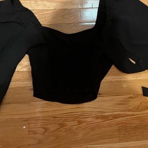 Black formal top. Size small